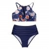 High Waist Bikini 2023 Swimsuit Women Beachwear Black Mes (9)
