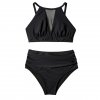 High Waist Bikini 2023 Swimsuit Women Beachwear Black Me (40)