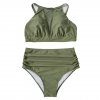 High Waist Bikini 2023 Swimsuit Women Beachwear Black Mes (7)