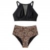 High Waist Bikini 2023 Swimsuit Women Beachwear Black Mes (6)