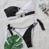 Para Praia Cameo Push Up Bikini Set Female Bandeau Swimsuit 2023 Luxury Rhinestone Bikini Women Swimwea (8)