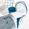 Para Praia New Patchwork Bandeau Bikini Set Halter Ring Swimsuit Micro Women Sexy Thong Swimwear Female (2)