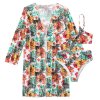 Sexy High Waisted Bikini Three Pieces Floral Printed Swim (4)