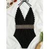 One Piece Swimsuit Women Swimwear 2023 New Sexy Ruffled Solid Black Deep V neck Monokini Bathing.jpg (1)