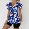 Summer Plus Size Swimwear Female Large Swimsuits Tankini Sets Beach Wear Two Piece Bath (2)