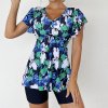 Summer Plus Size Swimwear Female Large Swimsuits Tankini Sets Beach Wear Two Piece Bath (7)