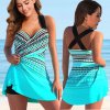Plus Size Two Pieces Swimsuits Swimwear Women Flower Print Summer Large Bathing Suits Tankini Beachwear Sexy.jpg 640x640 (1)