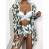 Three Pieces Bikini Set Cover Up Women 2023 New (15)