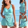 2022 Sexy Hollow Out Splicing Bikini Swimsuit Women Two Pieces Swimwear Brazilian Tan (5)