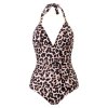 2023 Sexy One Piece Tankini Plus Size Swimwear Women Blac (3)