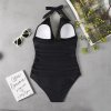 2023 Sexy One Piece Tankini Plus Size Swimwear Women Blac (5)