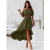 Ruffles Summer Dress Set Two Piece Off Shoulder Slash Neck Short Slee (12)