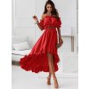 Ruffles Summer Dress Set Two Piece Off Shoulder Slash Neck Short Sleev (5)