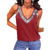 Summer Top Chiffon White T Shirt Fashion V neck Spaghetti Strap Sleeveless Tops Tshirts Casual Loose.jpg 640x640 (2)