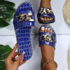 Fashion Sexy Chain Lock Solid Color Plus Size 2022 Summer New Style Roman Style Flat Outdoor (5)