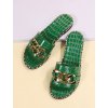 Fashion Sexy Chain Lock Solid Color Plus Size 2022 Summer New Style Roman Style Flat Outdoor
