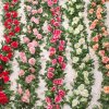 33 flower heads batches of silk roses ivy green leaves used for family wedding decoration fake.jpg Q90.jpg (kopie)