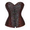 Steampunk Corsets for Women Gothic Corset Bustier Zipper Plus Size Vintage Faux Leather Corset Top Brown.jpg 640x640 (1)