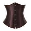 Steampunk Corsets for Women Gothic Corset Bustier Zipper Plus Size Vintage Faux Leather Corset Top Brown.jpg 640x640