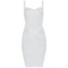 INDRESSME 2019 Bandage Dress Sexy Mini Spaghetti Strap Bodycon Strapless Club Party Summer Lady Dresses Femme White