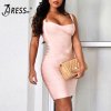 INDRESSME 2019 Bandage Dress Sexy Mini Spaghetti Strap Bodycon Strapless Club Party Summer Lady Dresses Femme 2