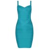 INDRESSME 2019 Bandage Dress Sexy Mini Spaghetti Strap Bodycon Strapless Club Party Summer Lady Dresses Femme Green
