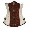 Steampunk Corsets for Women Gothic Corset Bustier Zipper Plus Size Vintage Faux Leather Corset Top Brown.jpg 640x640 (14)