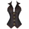 Steampunk Corsets for Women Gothic Corset Bustier Zipper Plus Size Vintage Faux Leather Corset Top Brown.jpg 640x640 (13)