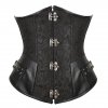 Steampunk Corsets for Women Gothic Corset Bustier Zipper Plus Size Vintage Faux Leather Corset Top Brown.jpg 640x640 (18)