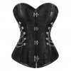 Steampunk Corsets for Women Gothic Corset Bustier Zipper Plus Size Vintage Faux Leather Corset Top Brown.jpg 640x640 (16)