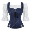 Pirate Costume Women Viking Vest Cosplay Plus Size Medieval Blouse Tops 2 Pieces Sets Renaissance Vest.jpg 640x640