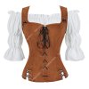 Pirate Costume Women Viking Vest Cosplay Plus Size Medieval Blouse Tops 2 Pieces Sets Renaissance Vest.jpg 640x640 (3)