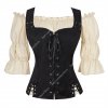 Pirate Costume Women Viking Vest Cosplay Plus Size Medieval Blouse Tops 2 Pieces Sets Renaissance Vest.jpg 640x640 (4)