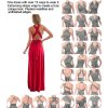 Sexy Women Multiway Wrap Convertible Boho Maxi Club Red Dress Bandage Long Dress Party Bridesmaids Infinity 6