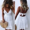 Sexy Mini Summer Dress Women 2019 Casual Vintage White Lace Dress Elegant Bandage Beach Party Dresses 1