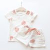 Baby Girls Clothes Sets 2019 Summer Heart Printed Girl Short Sleeve Tops Shirts Shorts Casual Kids 2
