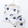 Baby Girls Clothes Sets 2019 Summer Heart Printed Girl Short Sleeve Tops Shirts Shorts Casual Kids 3