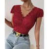 Sexy V Neck Backless Bodysuits Solid White Lace Body Feminino Short Sleeve Streetwear Club Slim Jumpsuit.jpg 640x640 (1)