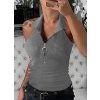 Brief Women Sleeveless Tank Top Simple Ribbed Button Front Design Plain 2023 Summer Daily Fashion Women.jpg 640x640