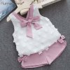 Humor Bear Baby Girl Clothes 2019 Hot Summer New Girls Clothing Sets Kids Bay clothes Toddler Pink 084