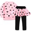 Toddler Girls Clothes kids Autumn Winter T shirt Pants Christmas clothes Girls printed Outfits Sport Suit 2