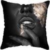 45 45CM Modern Living Room Black Gold African Lady Woman Style Look Art Deco Sofa Pillowcase.jpg 640x640 (12)