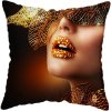 45 45CM Modern Living Room Black Gold African Lady Woman Style Look Art Deco Sofa Pillowcase.jpg 640x640 (25)