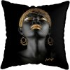 45 45CM Modern Living Room Black Gold African Lady Woman Style Look Art Deco Sofa Pillowcase.jpg 640x640 (11)