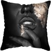 45 45CM Modern Living Room Black Gold African Lady Woman Style Look Art Deco Sofa Pillowcase.jpg 640x640 (12)