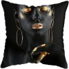 45 45CM Modern Living Room Black Gold African Lady Woman Style Look Art Deco Sofa Pillowcase.jpg 640x640 (18)