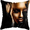 45 45CM Modern Living Room Black Gold African Lady Woman Style Look Art Deco Sofa Pillowcase.jpg 640x640