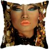 45 45CM Modern Living Room Black Gold African Lady Woman Style Look Art Deco Sofa Pillowcase.jpg 640x640 (2)