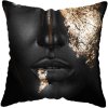 45 45CM Modern Living Room Black Gold African Lady Woman Style Look Art Deco Sofa Pillowcase.jpg 640x640 (8)