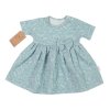 Mušelínové šatičky + čelenka 2-dílná sada Dino, Baby Nellys, mátové (Velikost 80 (9-12m))